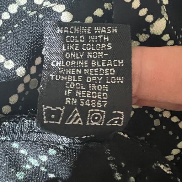 Y2K VINTAGE Express SMALL Black Diamond Dot Green Plaid Flare Mini Skirt - Picture 8 of 8